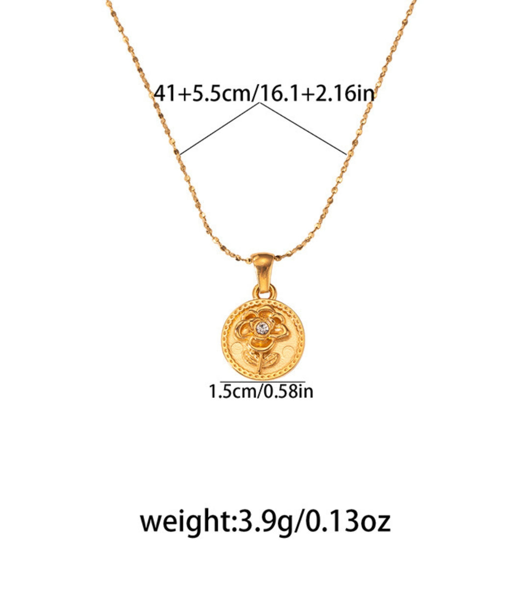 Collar Round Rose Zircon