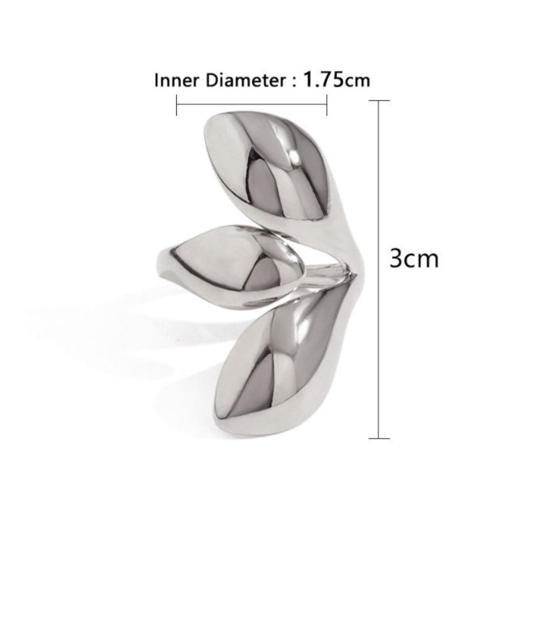 Anillo plata irregular