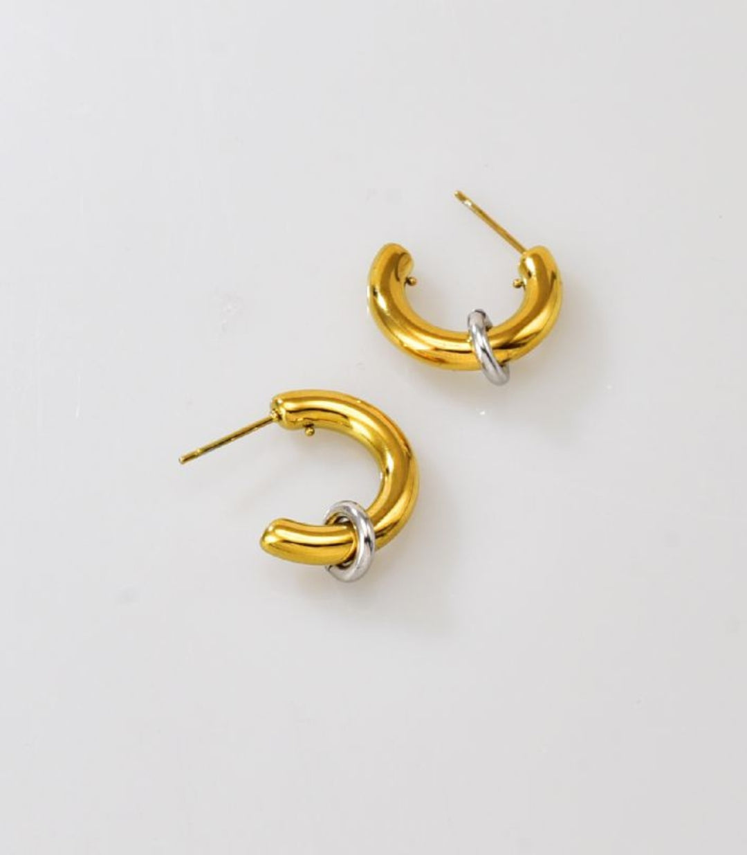 Aretes Bicolor C Shaped