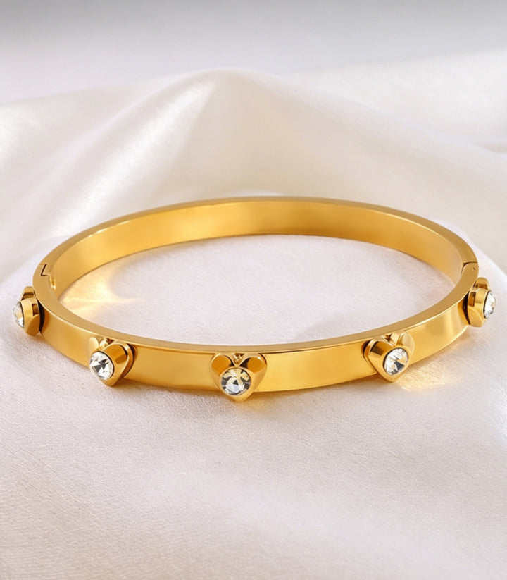 Brazalete Gold Diamond Heart
