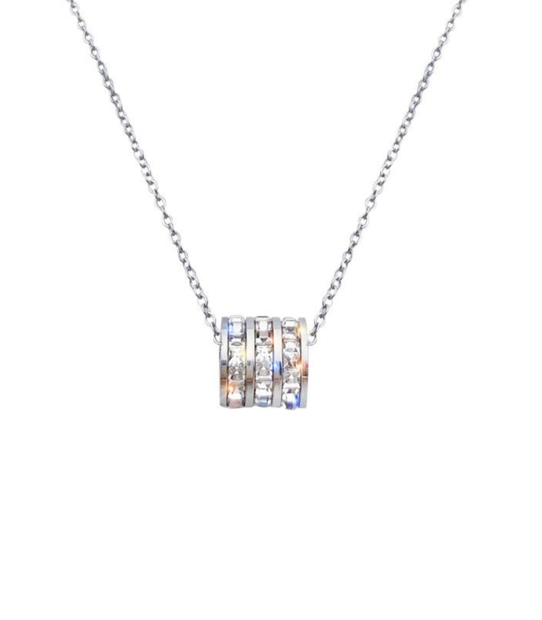 Collar Three Ringed White Diamond