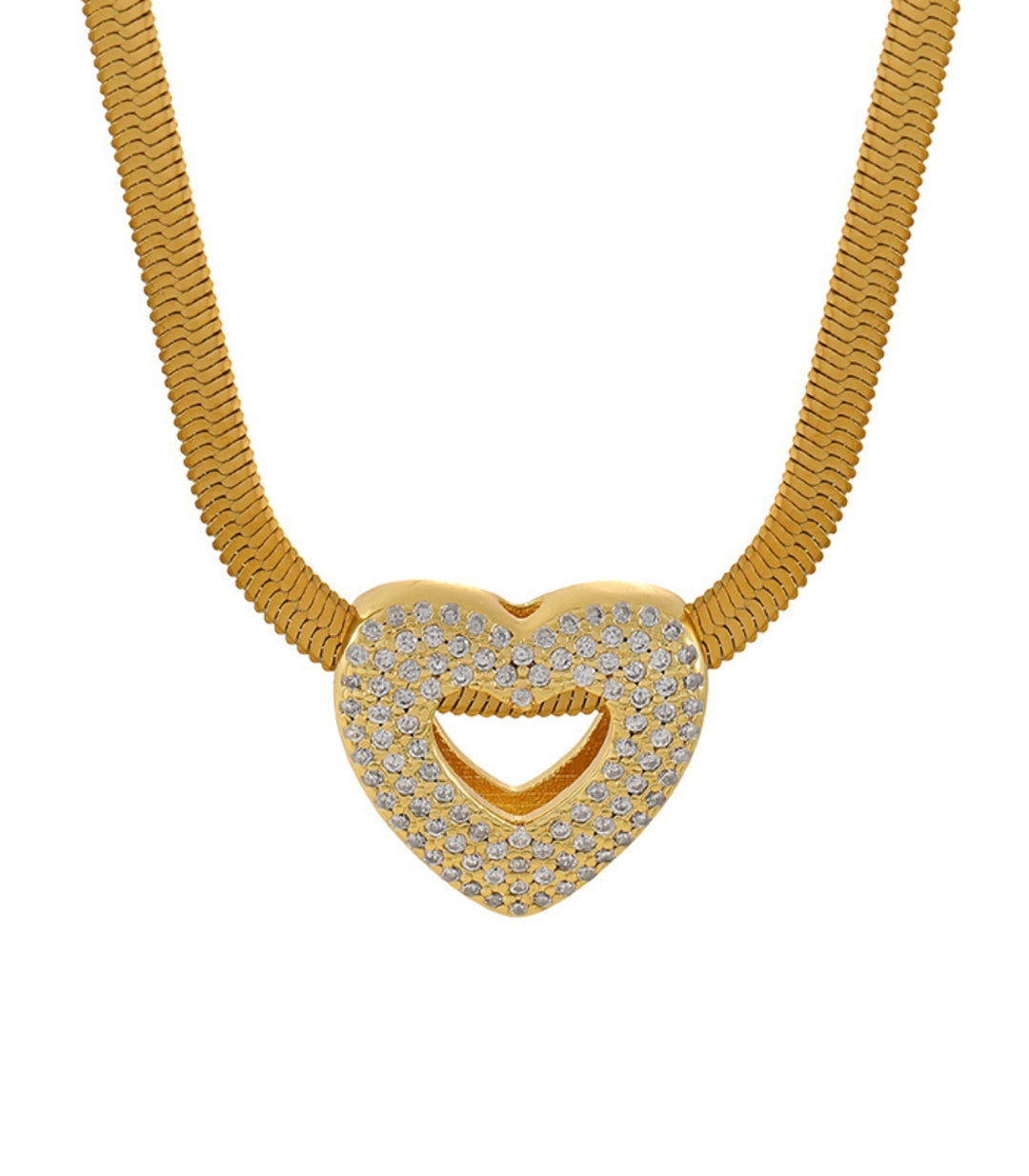 Collar corazón dorado