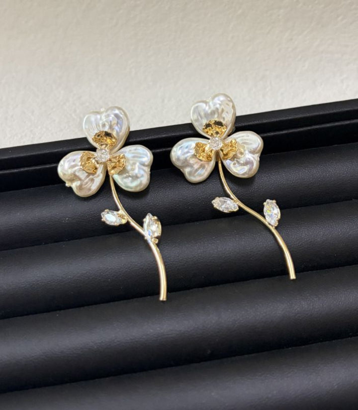 Aretes Petal Sparkling Diamond