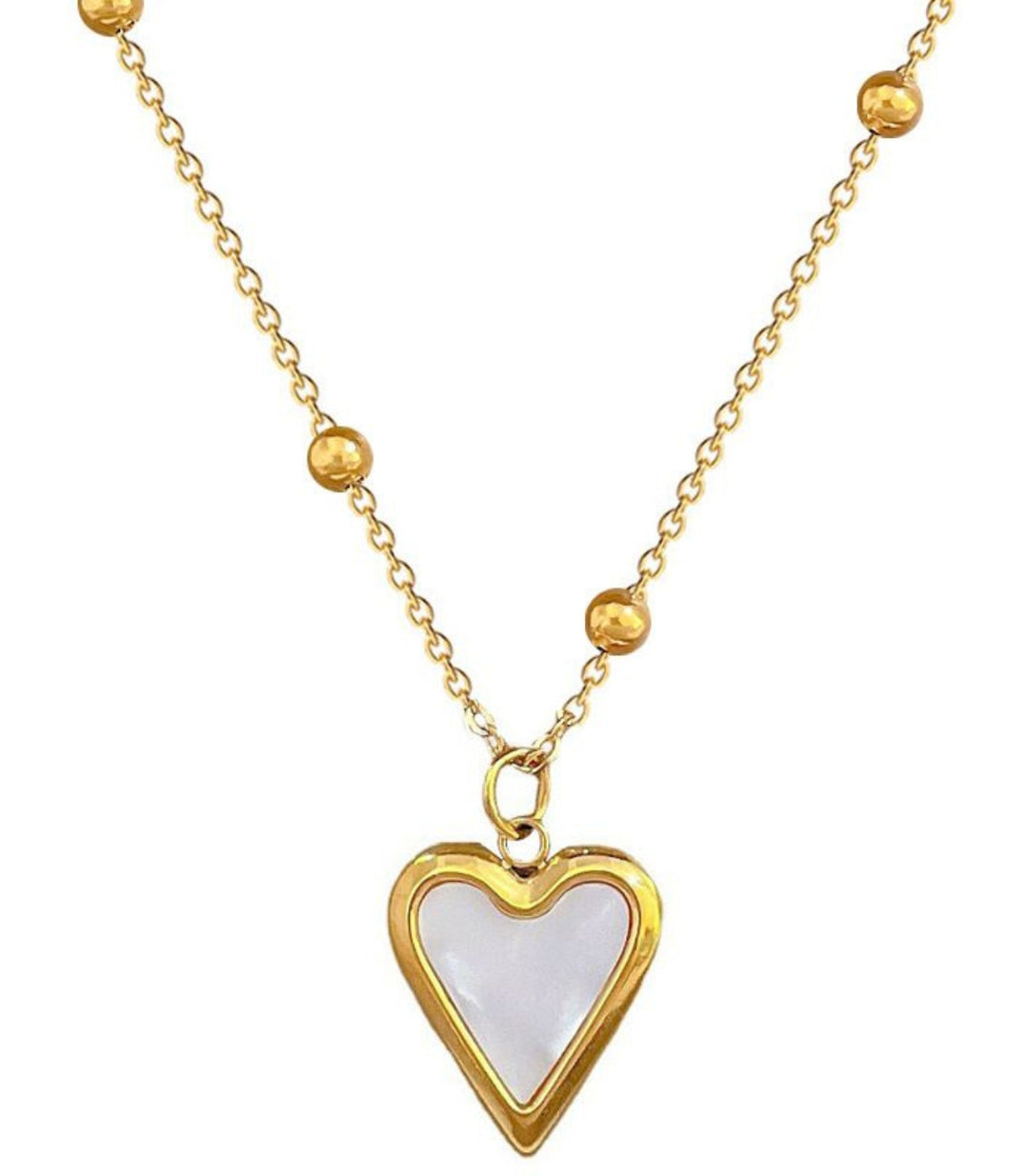 Collar Corazón Madre Perla