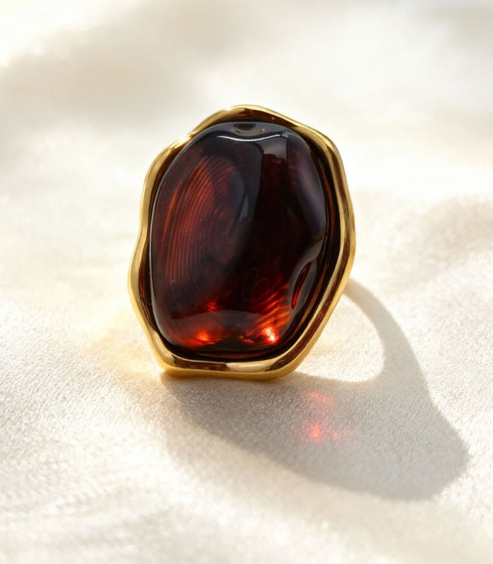 Anillo Amber Oversized Resin
