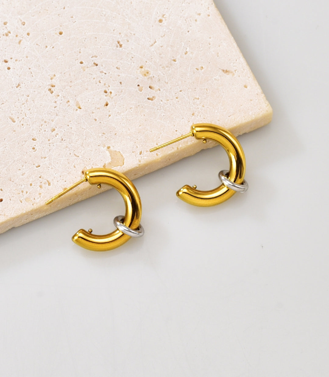 Aretes Bicolor C Shaped
