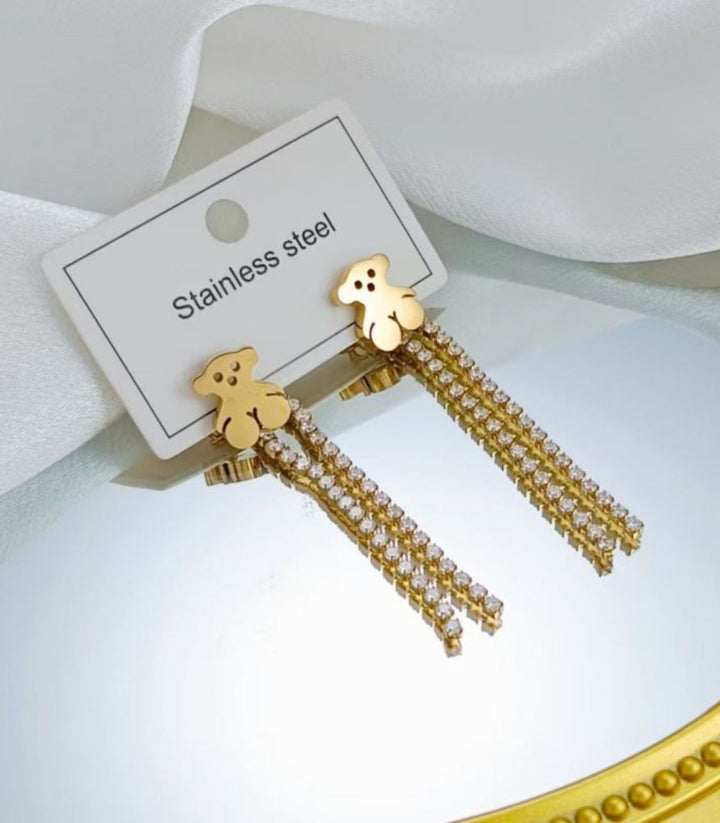 Aretes Bear Tassel