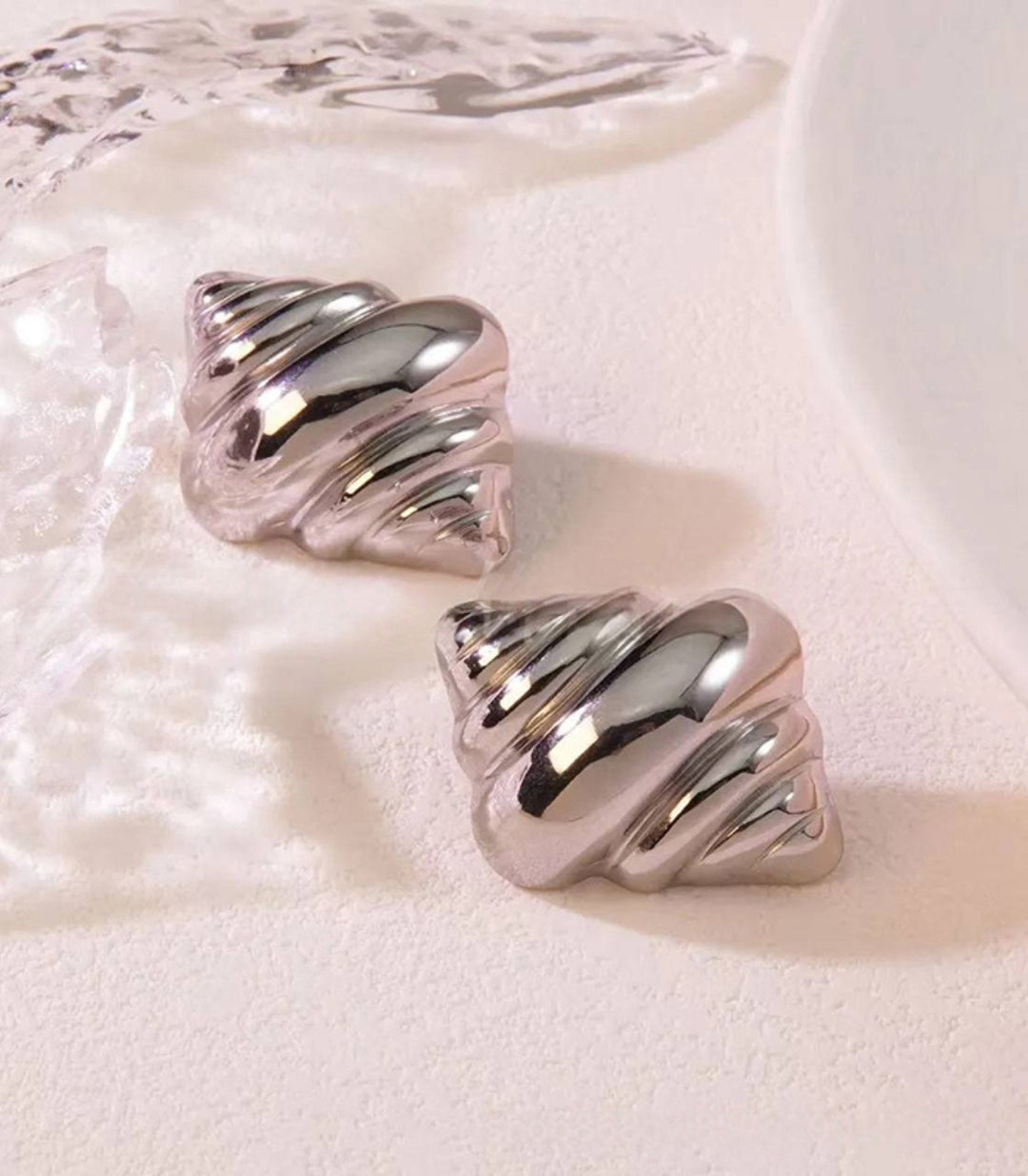 Aretes plata concha