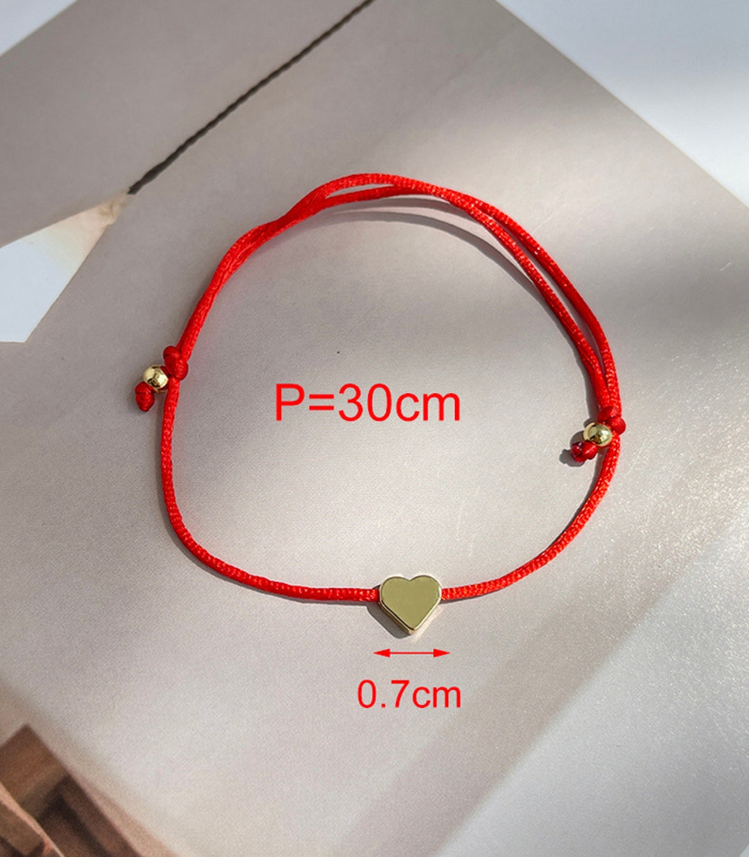 Brazalete rojo corazón