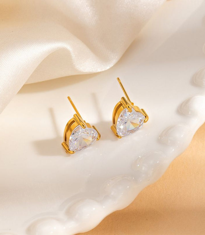 Aretes Zirconia Corazón