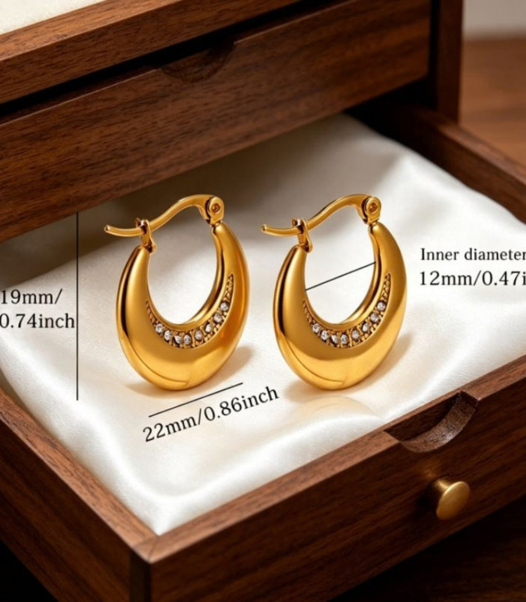 Aretes 7 Hoop Huggie