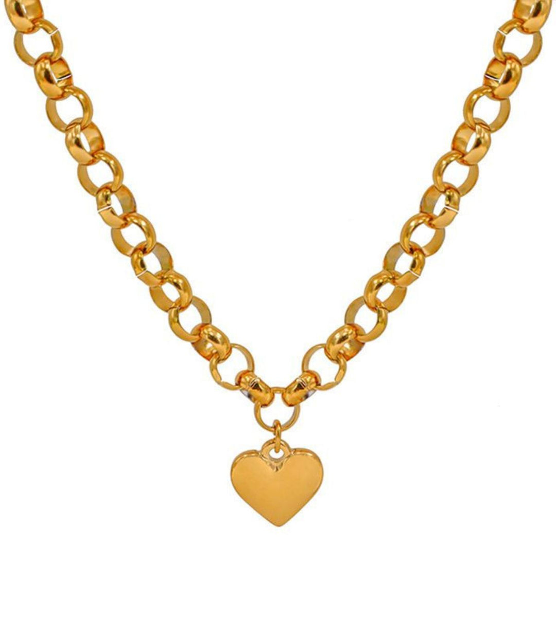 Collar Dorado Cierre Corazón