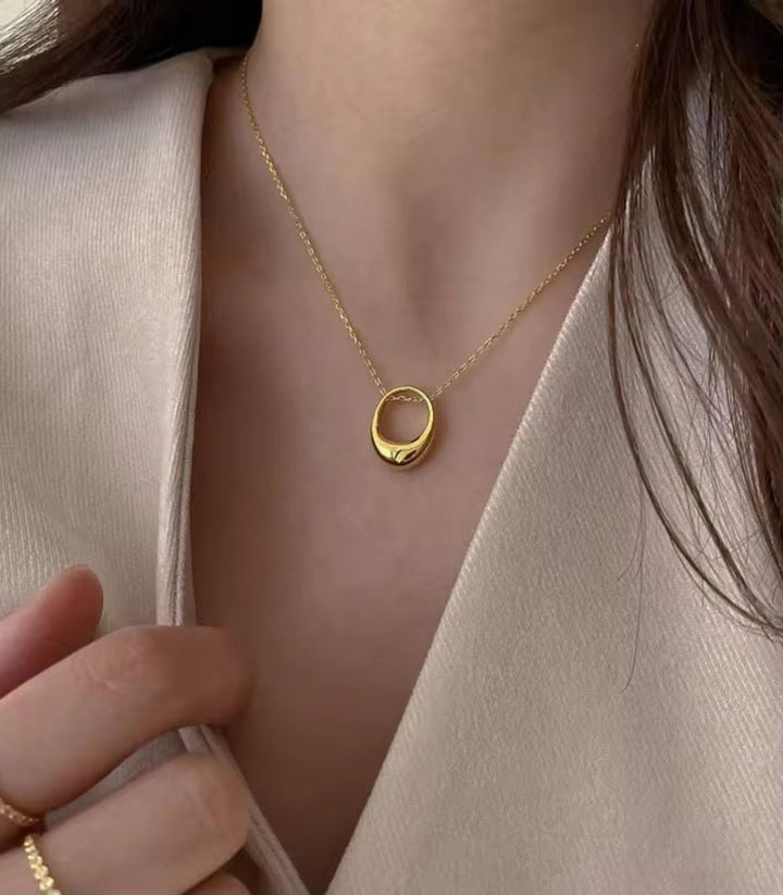 Collar Gold Geometric Circle