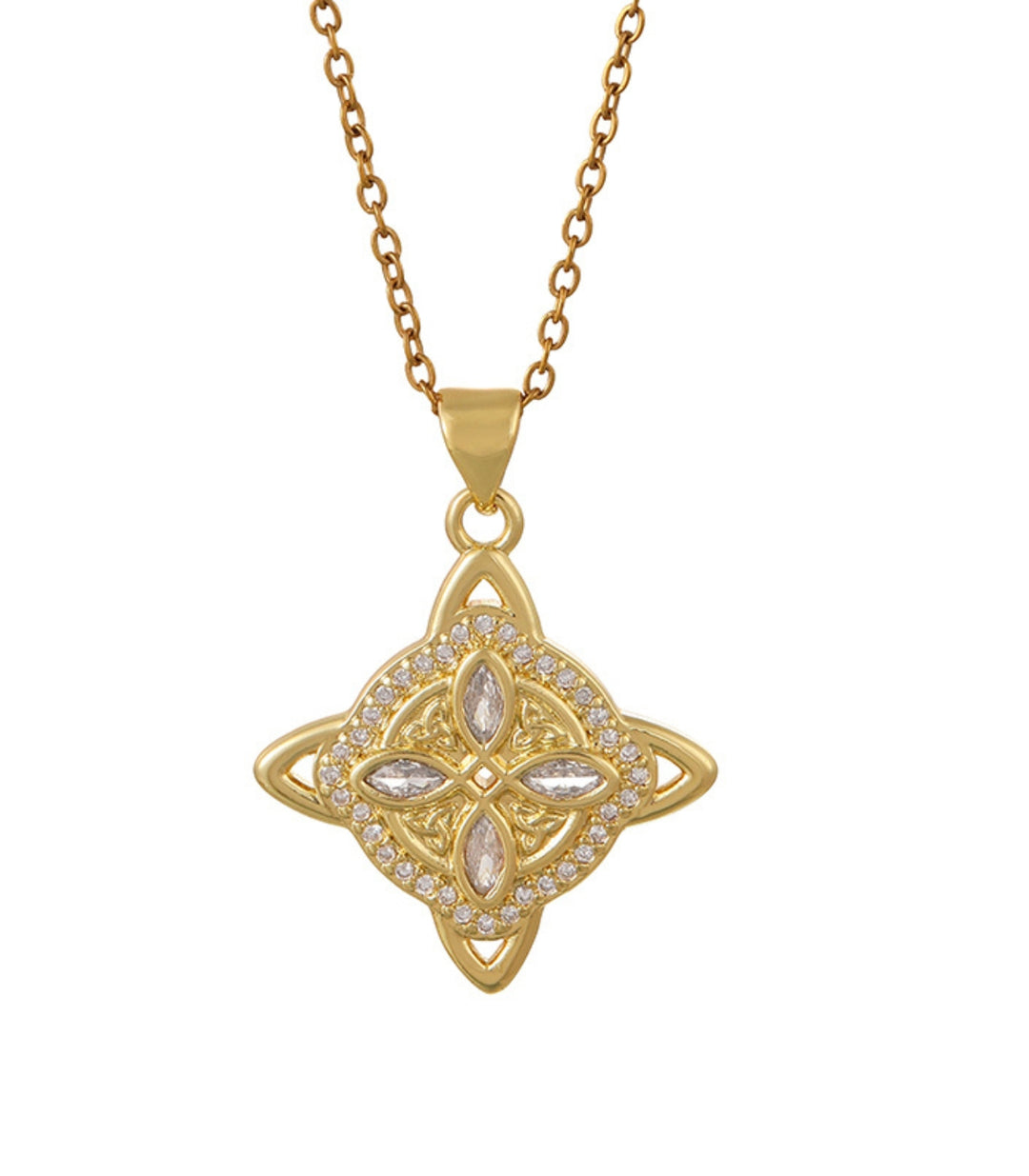 Collar Dorado Nudo de Bruja Zirc 4