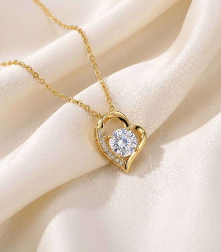 Collar Corazón con Zirconia
