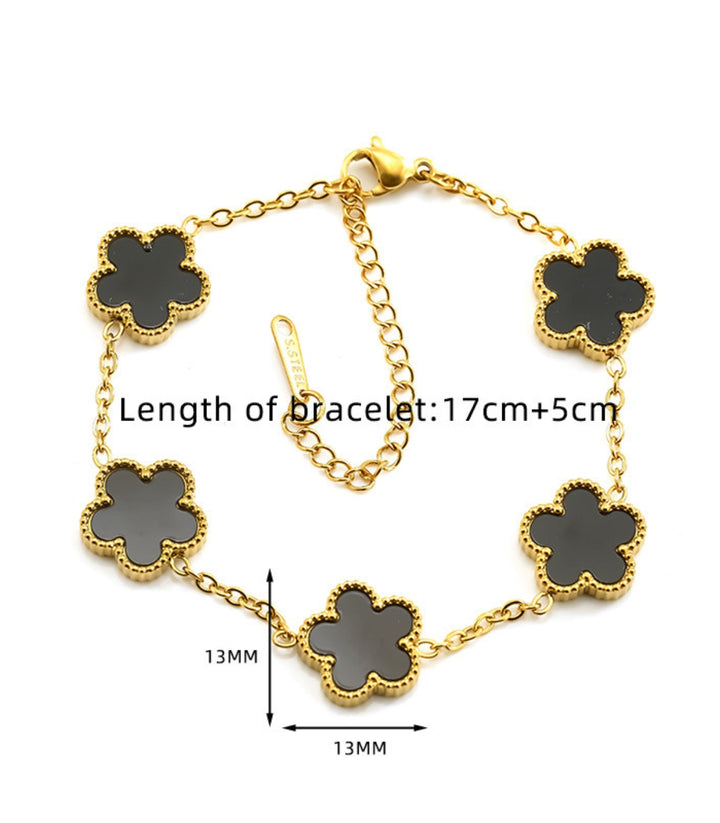 Brazalete Flores Negras