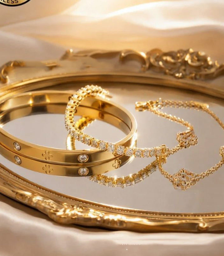 Brazalete Clover Zirconias SET 3
