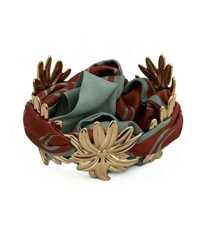 Brazalete Printed Orange Scarf