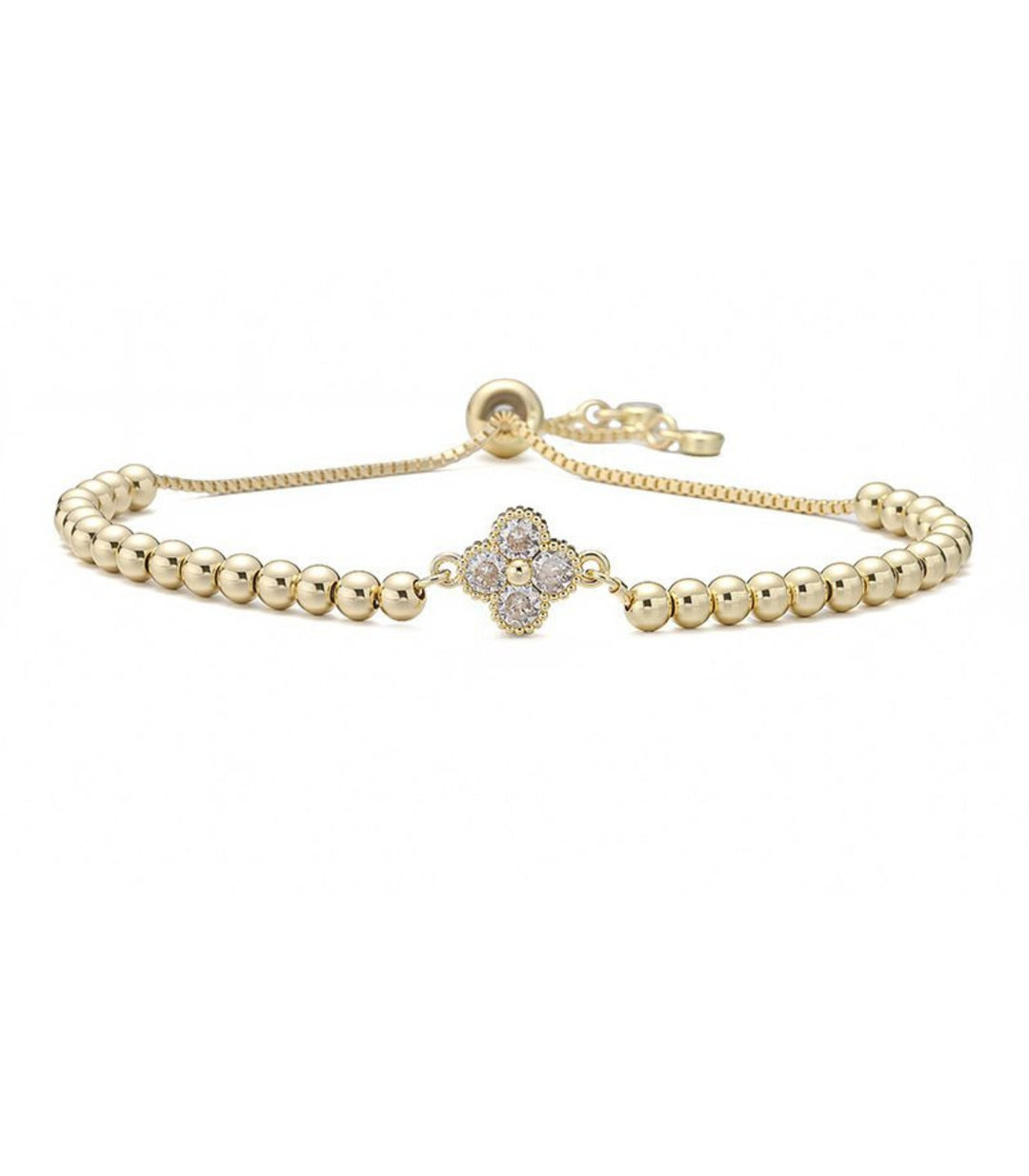Brazalete Gold Diamond Clover