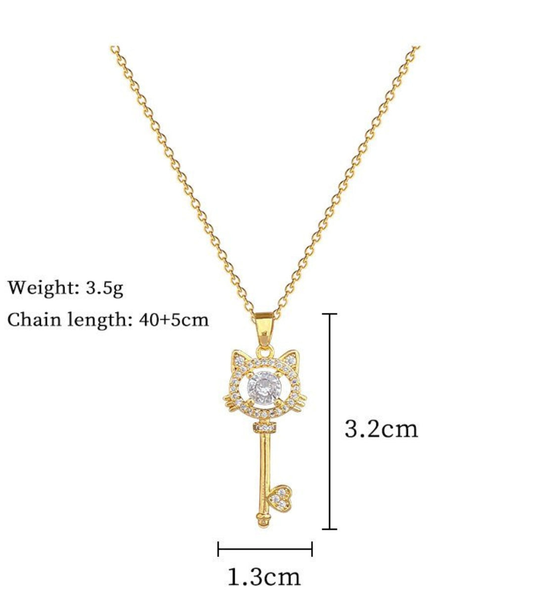 Collar Cat Key Zircon