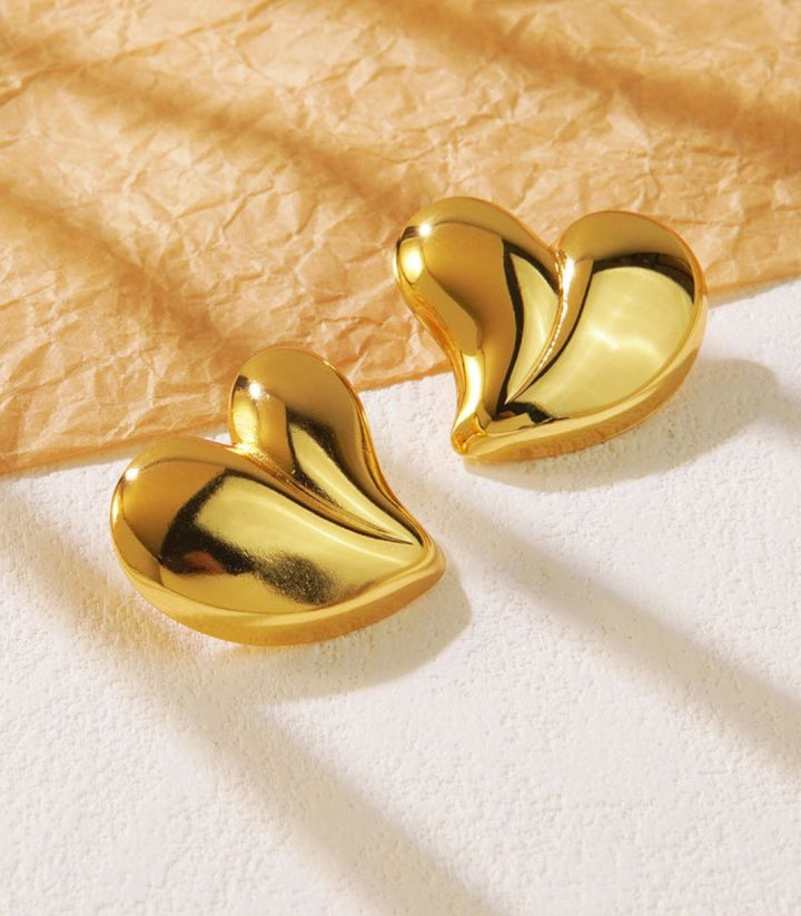 Aretes Corazón Dorado