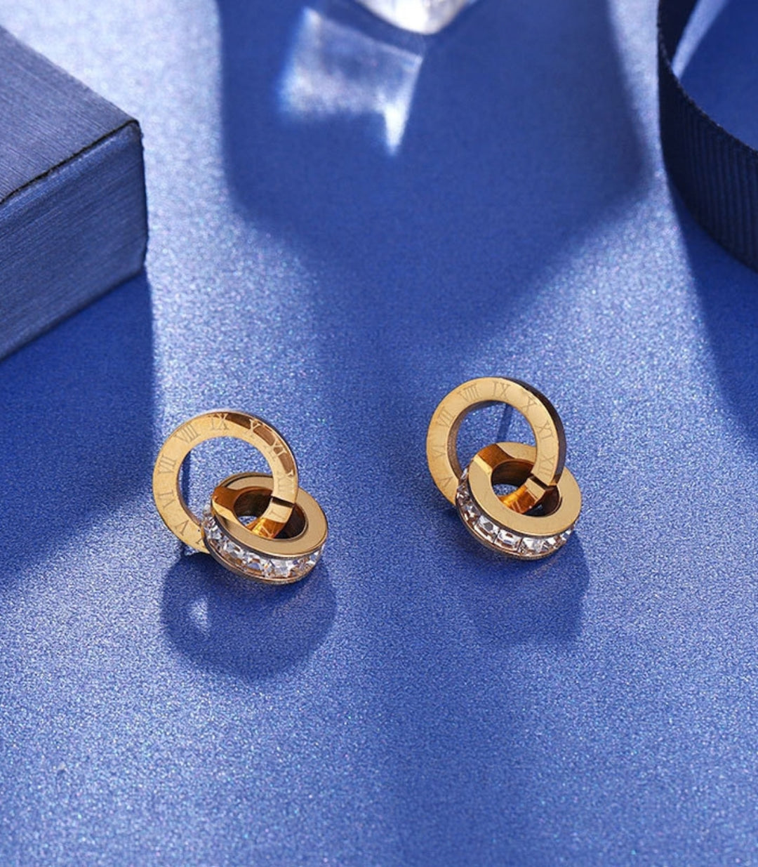 Aretes Gold Diamond Roman