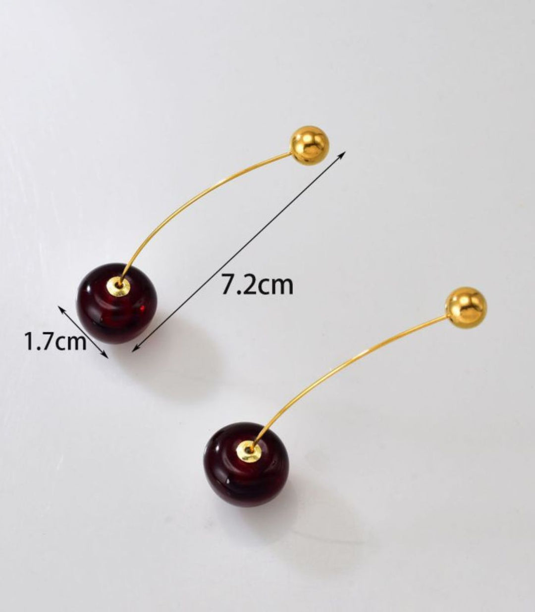 Aretes red cherry