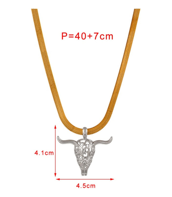 Collar Dorado Toro Plata