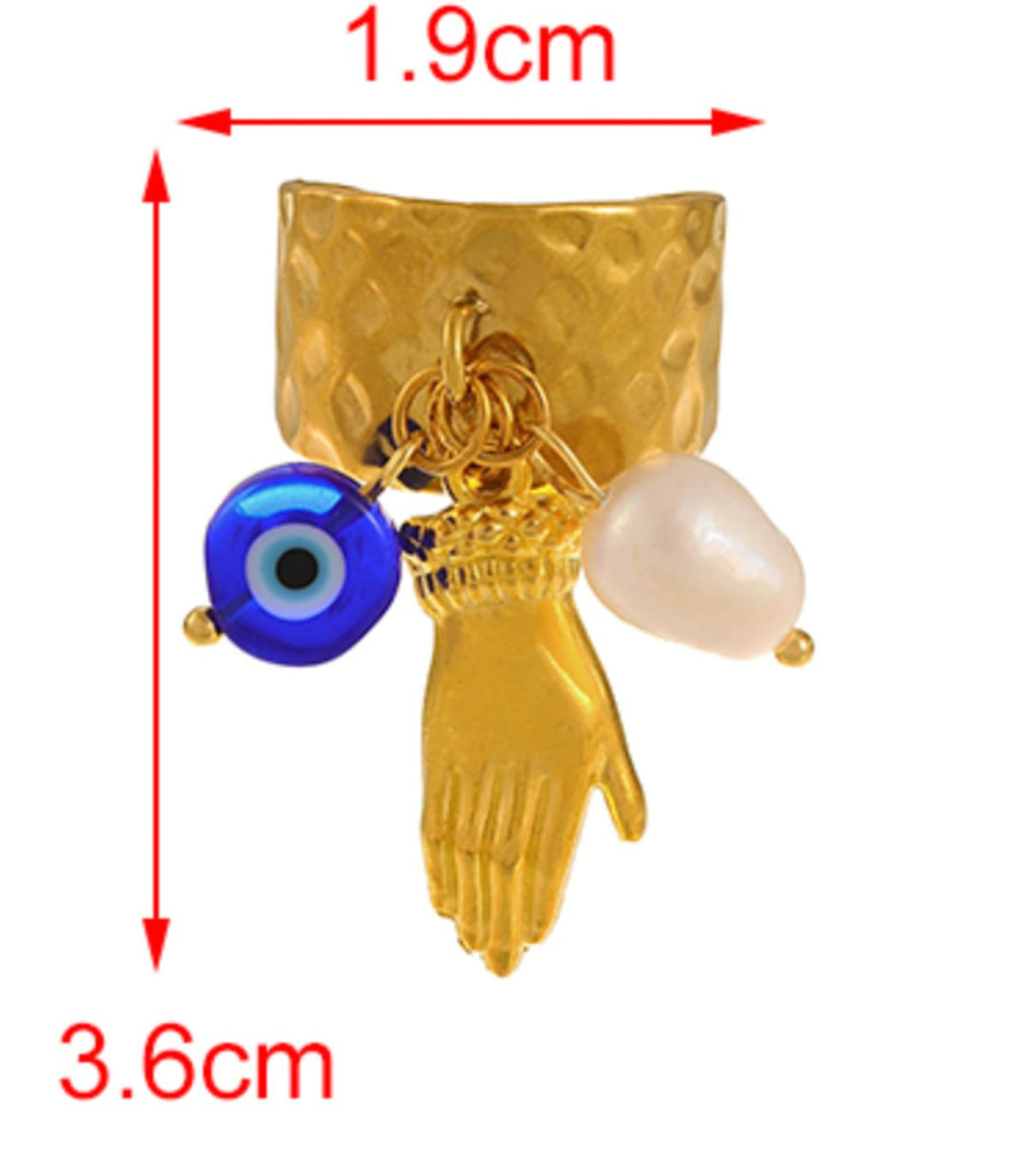 Anillo Pearl Palm Eye