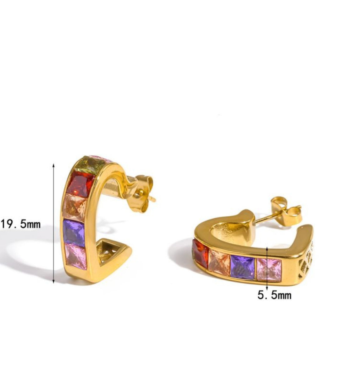 Aretes Colorful Pave Zircon