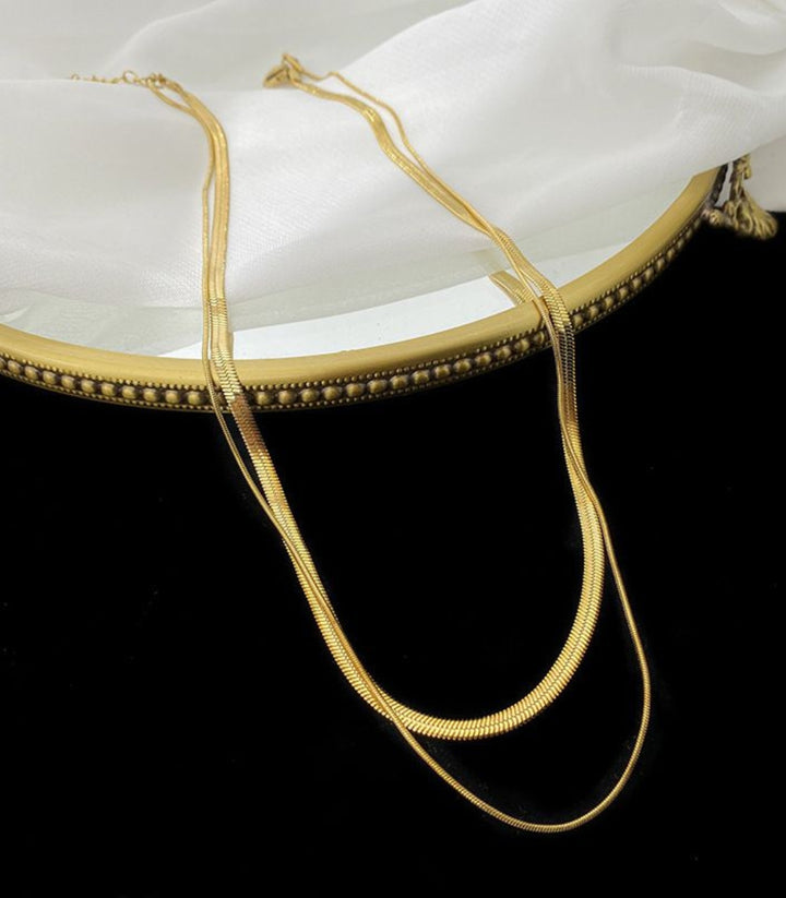 Collar dorado doble layer