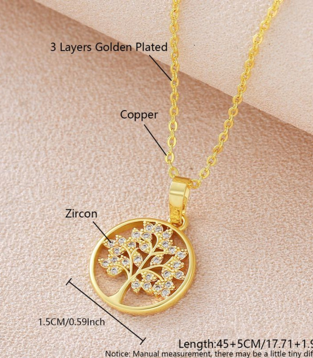 Collar Arbol de la Vida Dorado