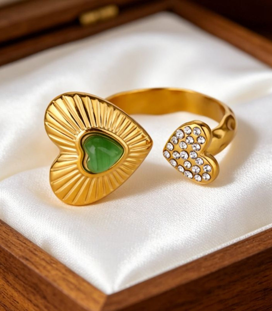 Anillo Corazones Zirconias