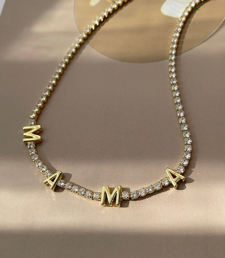Collar mamá con zirconias