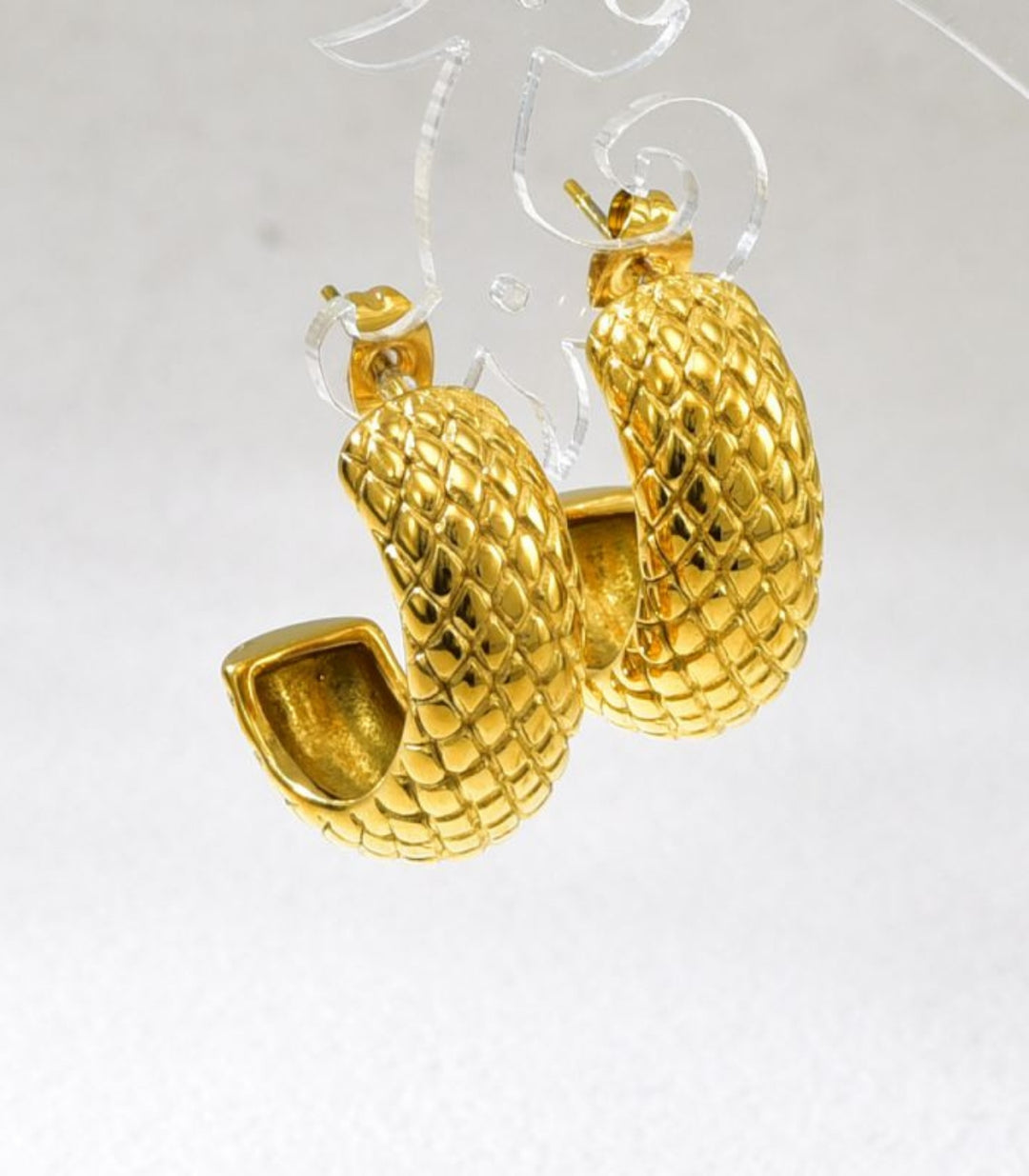 Aretes flor c shaped