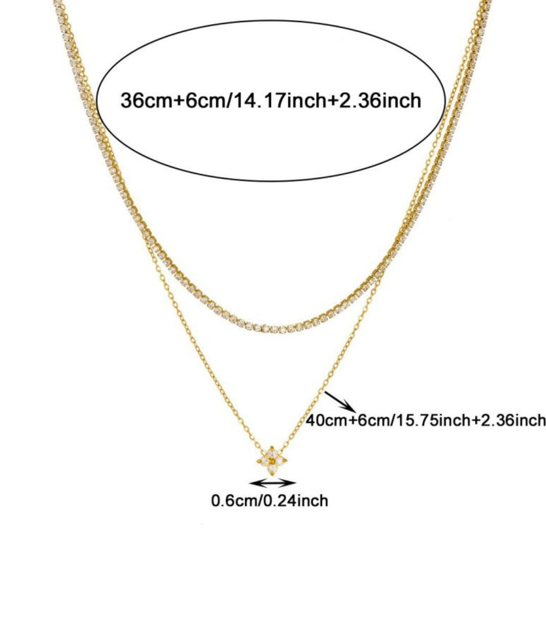 Collar Diamond Double Layer