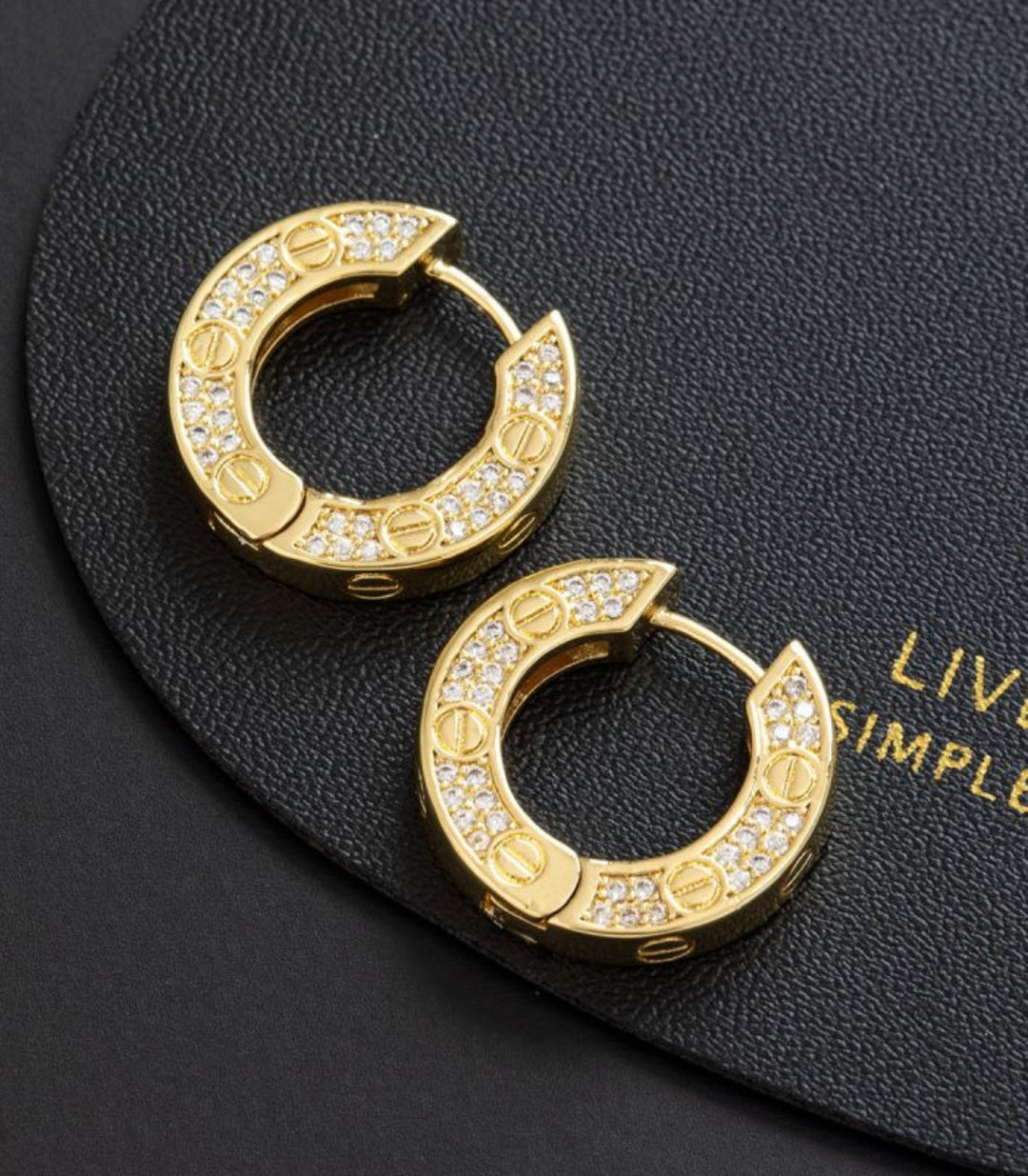 Aretes Gold Plain Hoop
