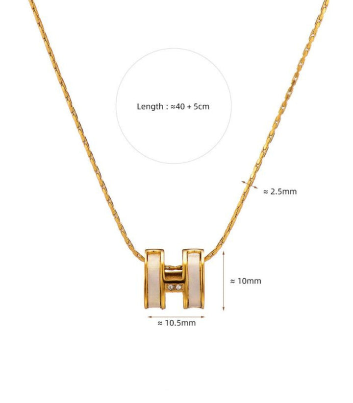 Collar H Perla Madre 18K