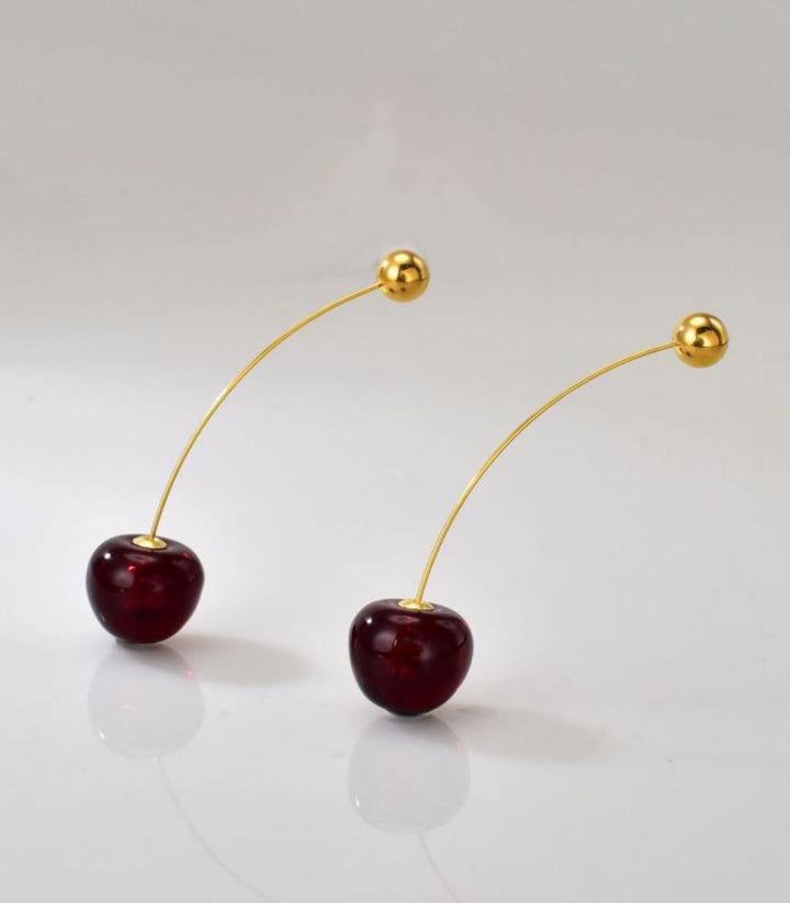 Aretes red cherry