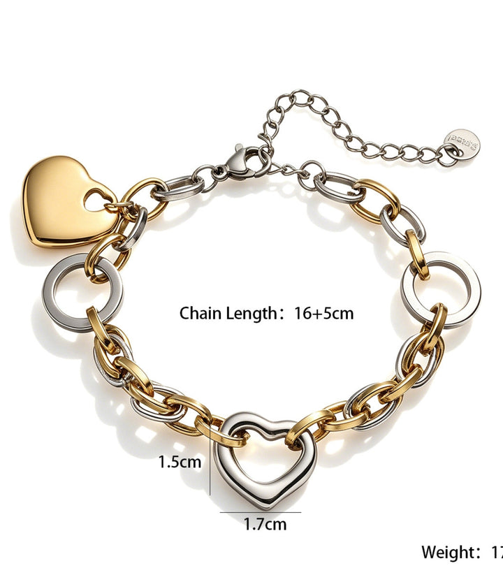 Brazalete Bicolor Corazones