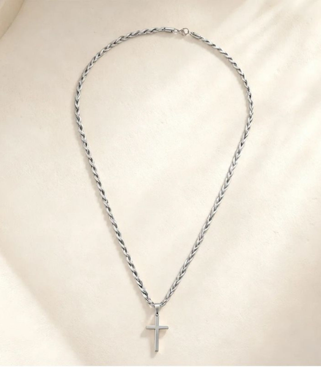 Collar Torsal con Cruz Plata