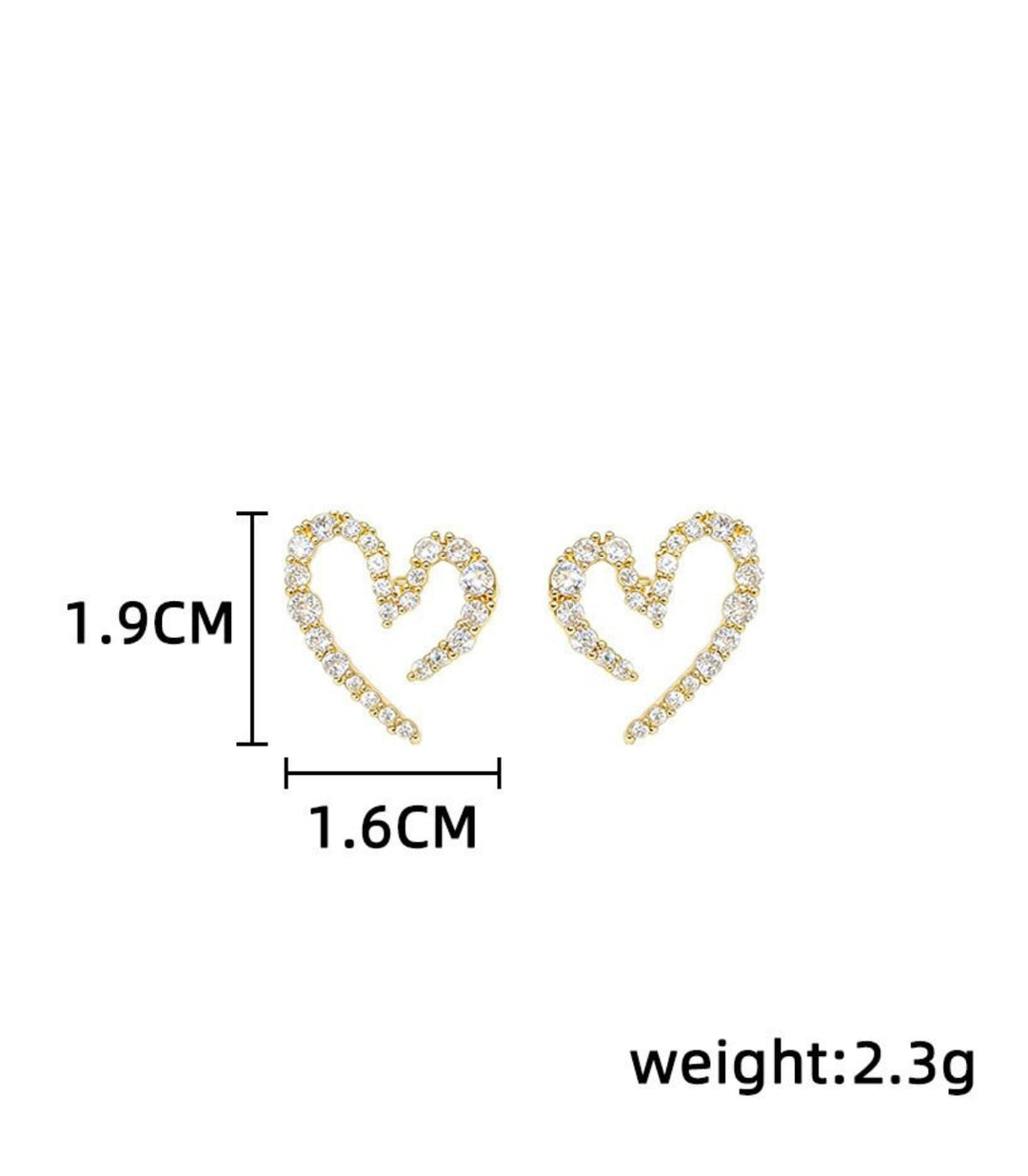 Aretes Corazón con Zirconias