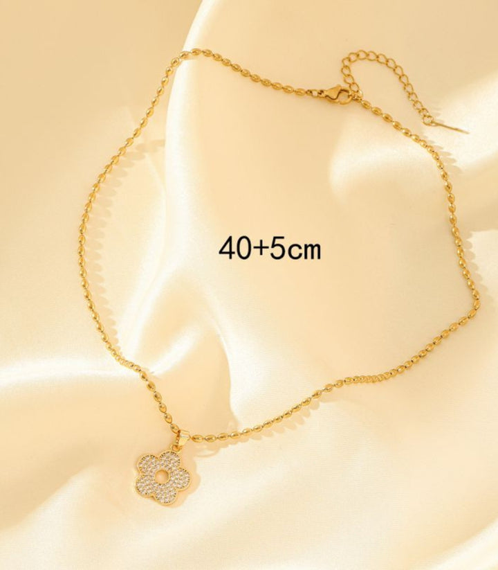 Collar Flor Crstal 18K