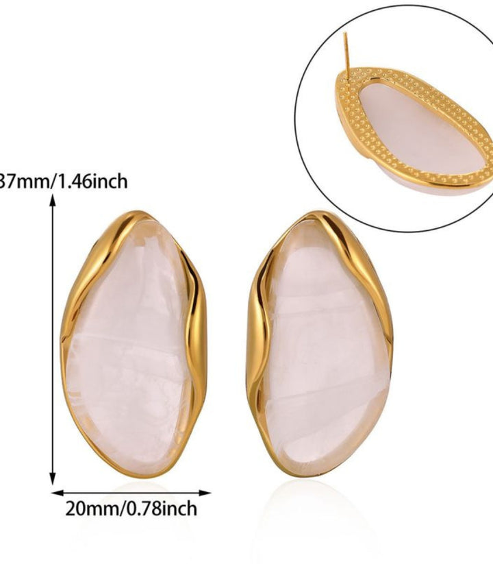 Aretes Irregular White 18k #10