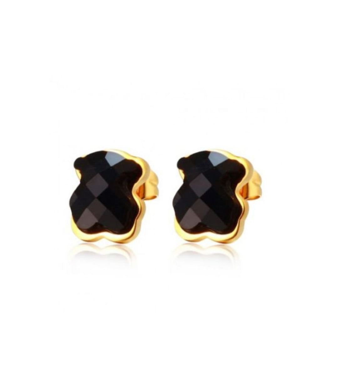 Aretes Osito Dorado Negro