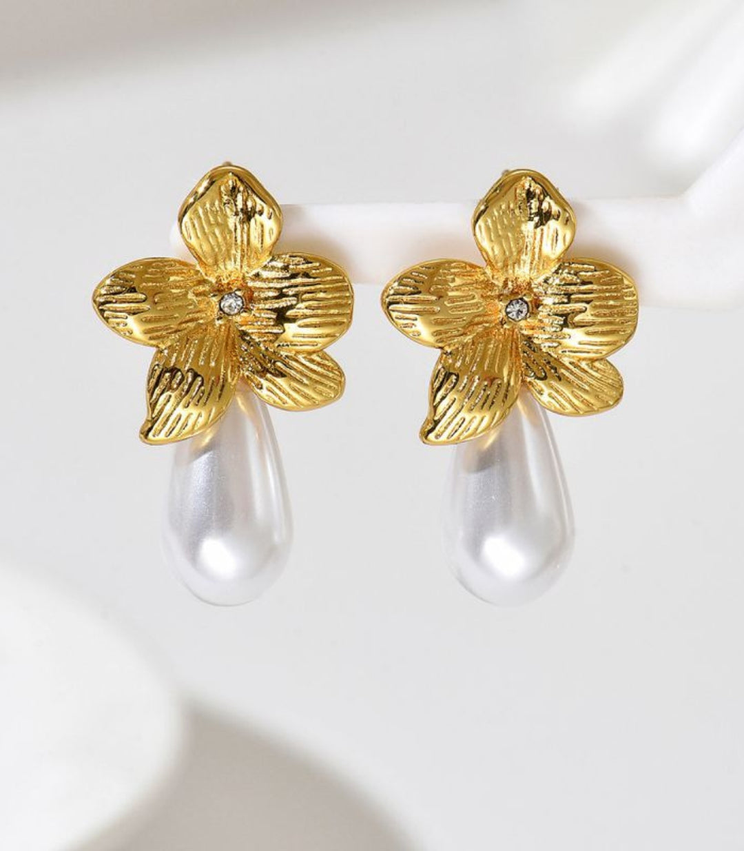 Aretes Vintage Flower Pearl