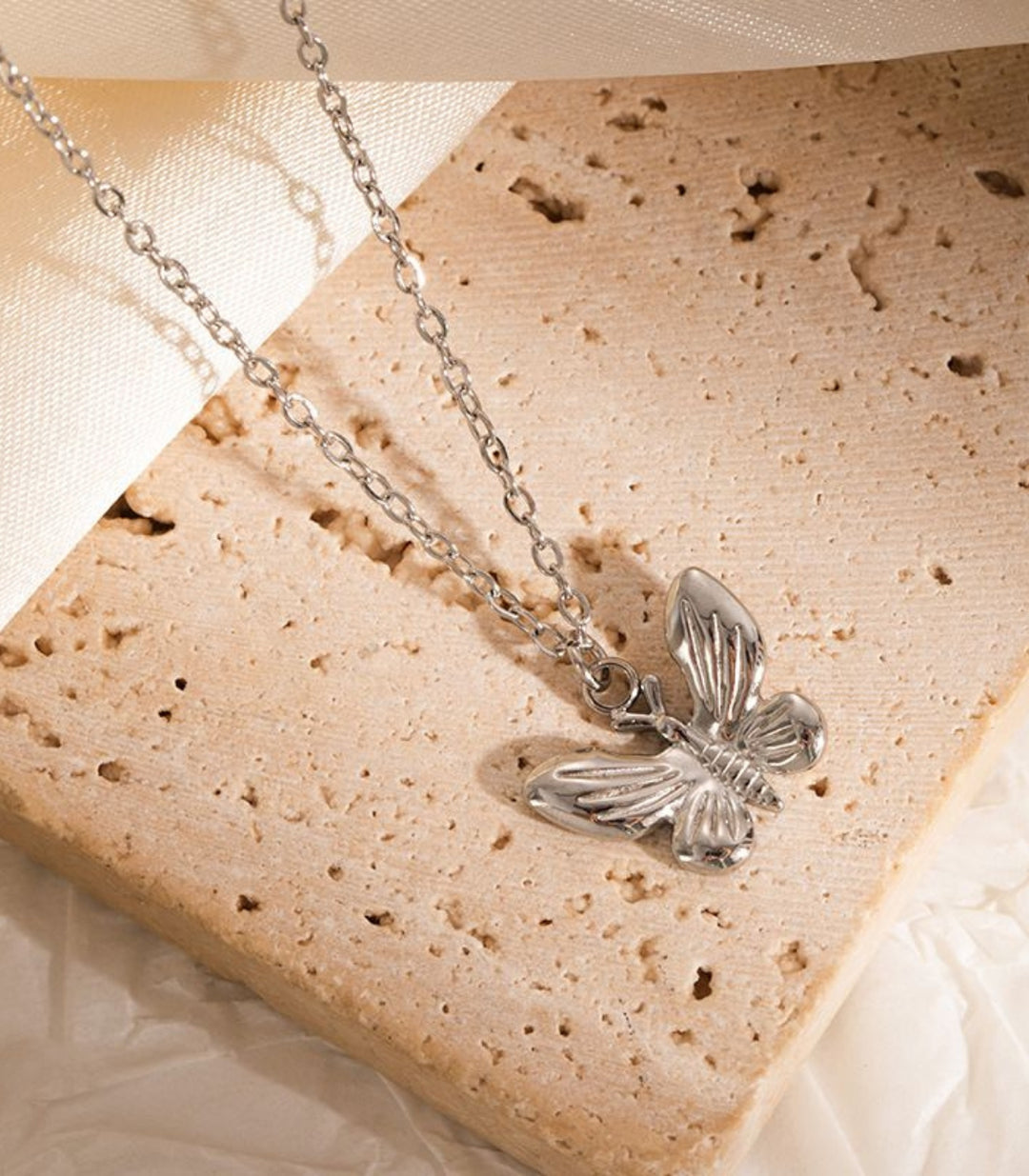 Collar Silver Butterfly