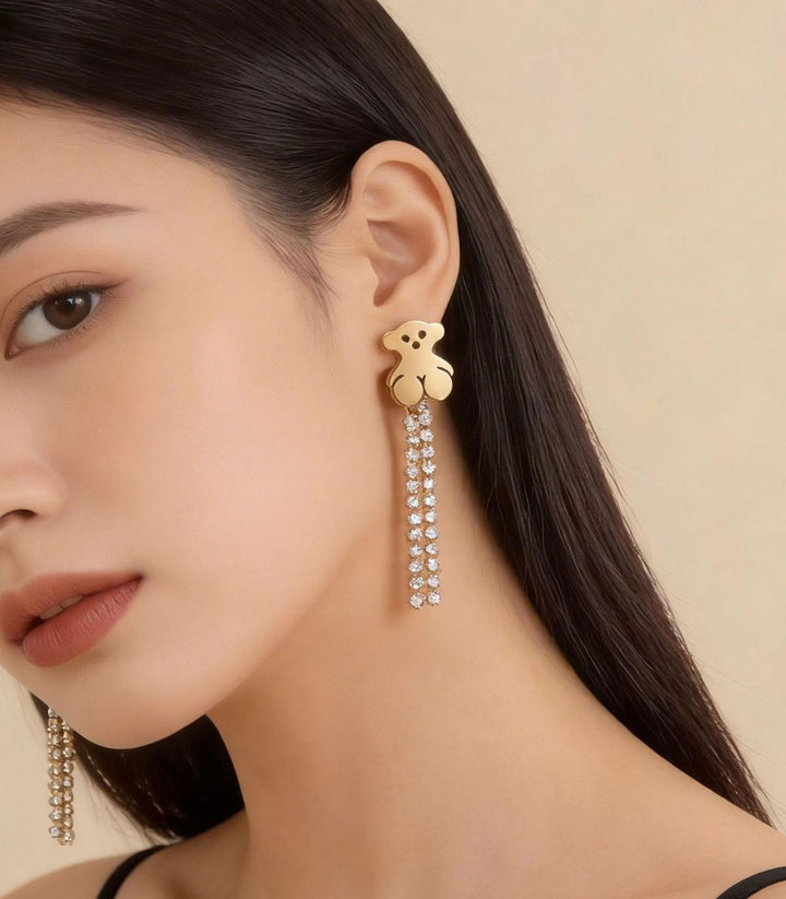 Aretes Bear Tassel
