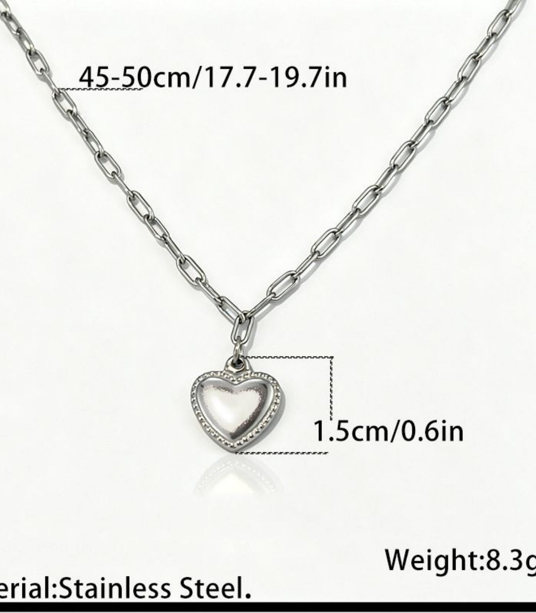 Collar Corazón Plata