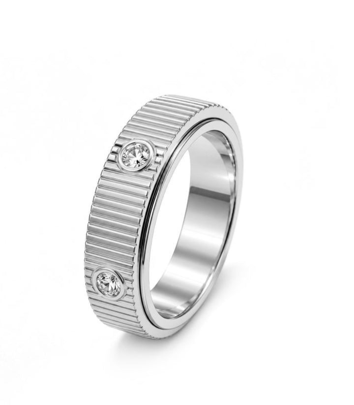 Anillo Silver Rotating Gear #7